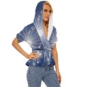 Network Technology Connection Lightweight Drawstring Hooded Top View3