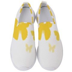 Yellow Butterfly Animals Fly Men s Slip On Sneakers by anzea