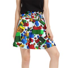Falling Lego Bricks, Desenho Waistband Skirt