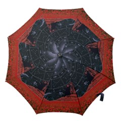 Astrology Surreal Surrealism Trippy Visual Art Hook Handle Umbrellas (small) by Bedest
