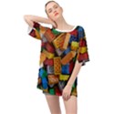 Lego, Toy Block, Colorfulness Oversized Chiffon Top View1