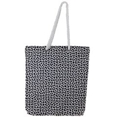 Marble Cracked Pattern Surface Full Print Rope Handle Tote (large) by Bedest