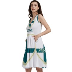 Pal(no Bg) Sleeveless V-neck Skater Dress With Pockets by DaMorClothingCompany