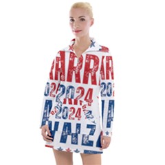 Kamala Harris 2024 Walz Women s Long Sleeve Casual Dress by Safari