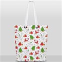 Christmas Pattern, Pattern, Christmas, Trees, Santa Full Print Rope Handle Tote (Small) View1