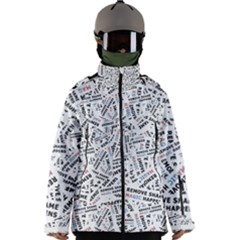 Embrace The Magic Inspirational Phrase Pattern Men s Zip Ski And Snowboard Waterproof Breathable Jacket by dflcprintsclothing