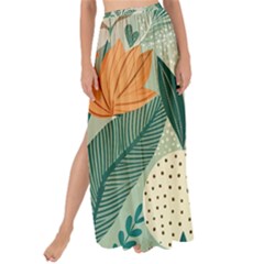 Leaves Pattern Flora Maxi Chiffon Tie-up Sarong by Salmanaz77