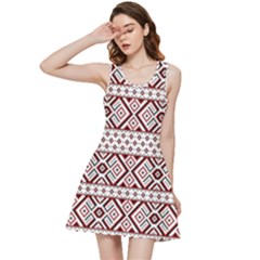 Ukrainian Folk Seamless Pattern Ornament Inside Out Racerback Dress by Bedest