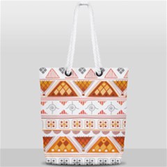 Bright Aztec Ethnic Seamless Pattern Full Print Rope Handle Tote (small) by Bedest