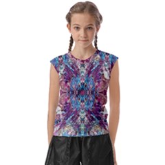 Abstract Symmetry Kids  Raglan Cap Sleeve T-shirt by kaleidomarblingart