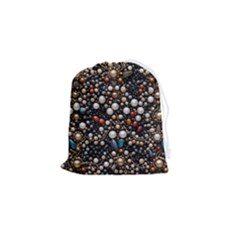Pearls And Stones Drawstring Pouch (small) by dedoma