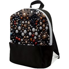 Pearls And Stones Zip Up Backpack by dedoma