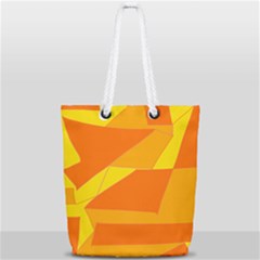 Pattern Abstract Triangle Simple Full Print Rope Handle Tote (small) by Bedest