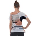 Abstract Architecture Off Shoulder Tie-Up T-Shirt View2