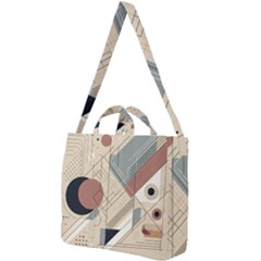 Boho Abstract Architecture Square Shoulder Tote Bag by Bedest