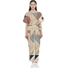 Boho Abstract Architecture Batwing Lightweight Chiffon Jumpsuit by Bedest