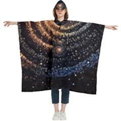 Galaxy Background Star Women s Hooded Rain Ponchos by Bedest