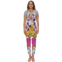 Architecture Glass Abstract Pattern Women s Pinafore Overalls Jumpsuit by Bedest