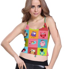 Owls Pattern, Abstract, Art, Desenho Spaghetti Strap Bra Top by kyorashop23