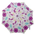 Flowers Leaves Pattern Art Bloom Hook Handle Umbrellas (Small) View1