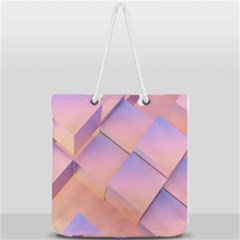 3d Texture Abstract Pattern Vintage Full Print Rope Handle Tote (large) by Grandong