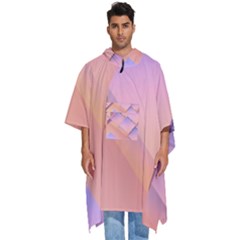 3d Texture Abstract Pattern Vintage Men s Hooded Rain Ponchos by Grandong