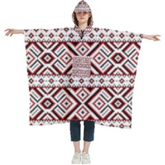 Illustration Of Ukrainian Folk Seamless Pattern Ornament Women s Hooded Rain Ponchos by Grandong