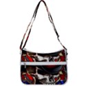 Confederate Flag Usa America United States Csa Civil War Rebel Dixie Military Poster Skull Zip Up Shoulder Bag View3