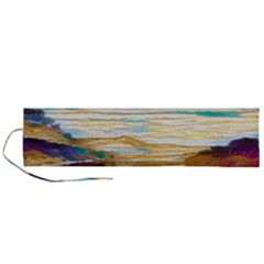 Vibrant Sunset Over Serene Lake Roll Up Canvas Pencil Holder (l) by ExtraAwesomeSauce