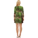Peaceful Green Forest Walk Long Sleeve Babydoll Dress View4