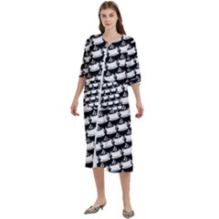 Stylish Coffee Cup Pattern Women s Cotton 3/4 Sleeve Nightgown by ExtraAwesomeSauce