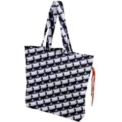 Stylish Coffee Cup Pattern Drawstring Tote Bag by ExtraAwesomeSauce
