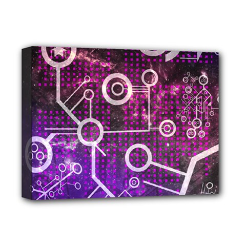 Cosmic Network Geometric Art Deluxe Canvas 16  X 12  (stretched)  by ExtraAwesomeSauce