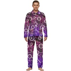 Cosmic Network Geometric Art Men s Long Sleeve Velvet Pocket Pajamas Set by ExtraAwesomeSauce