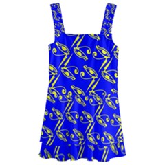 Eye Of Horus Pattern Kids  Layered Skirt Swimsuit by ExtraAwesomeSauce
