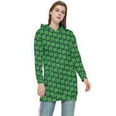 St  Patrick s Day Clovers Women s Long Oversized Pullover Hoodie by ExtraAwesomeSauce