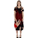 Horror Themed Bloody Hands T-Shirt Midi Dress With Pockets View1
