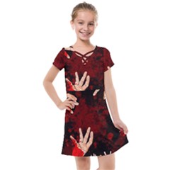 Horror Themed Bloody Hands Kids  Cross Web Dress by ExtraAwesomeSauce