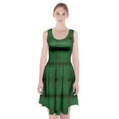 Green Diamond Grid Pattern Racerback Midi Dress by ExtraAwesomeSauce