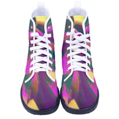 Vibrant Abstract Equine Art Men s High-top Canvas Sneakers by ExtraAwesomeSauce