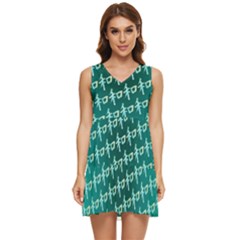 Peaceful Japanese Kanji Design Tiered Sleeveless Mini Dress by ExtraAwesomeSauce