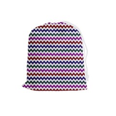 Chevron Pattern Drawstring Pouch (large) by ytdream