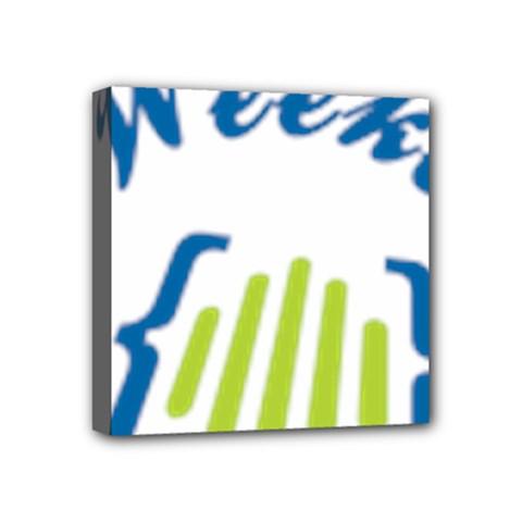 Weeko Mini Canvas 4  X 4  (stretched) by bego