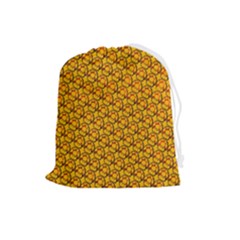 Pixel Art Mushroom Pattern Drawstring Pouch (large) by ExtraAwesomeSauce