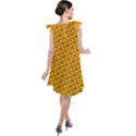 Pixel Art Mushroom Pattern Tie Up Tunic Dress View2