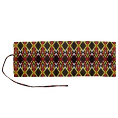 Colorful Geometric Pattern Design Roll Up Canvas Pencil Holder (m) by ExtraAwesomeSauce