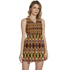 Colorful Geometric Pattern Design Sleeveless High Waist Mini Dress by ExtraAwesomeSauce