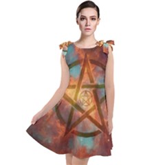 Enchanted Nebula Pentagram Art Tie Up Tunic Dress by ExtraAwesomeSauce