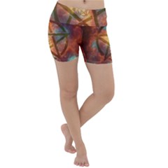 Enchanted Nebula Pentagram Art Lightweight Velour Yoga Shorts by ExtraAwesomeSauce