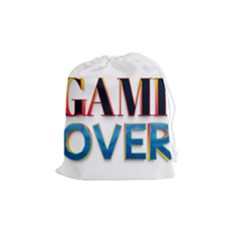 Game Over Text Design  Drawstring Pouch (medium) by 7223056